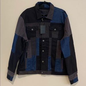 John Varvatos Denim Patchwork Jacket